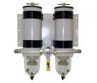 Duplex Fuel Filter/Water Separator 30 micron with 6-way valve, 7/8" -14 UNF - marinepart.eu