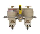 Duplex Fuel Filter/Water Separator 30 micron with 6-way valve, 3/4" -16 UNF - marinepart.eu